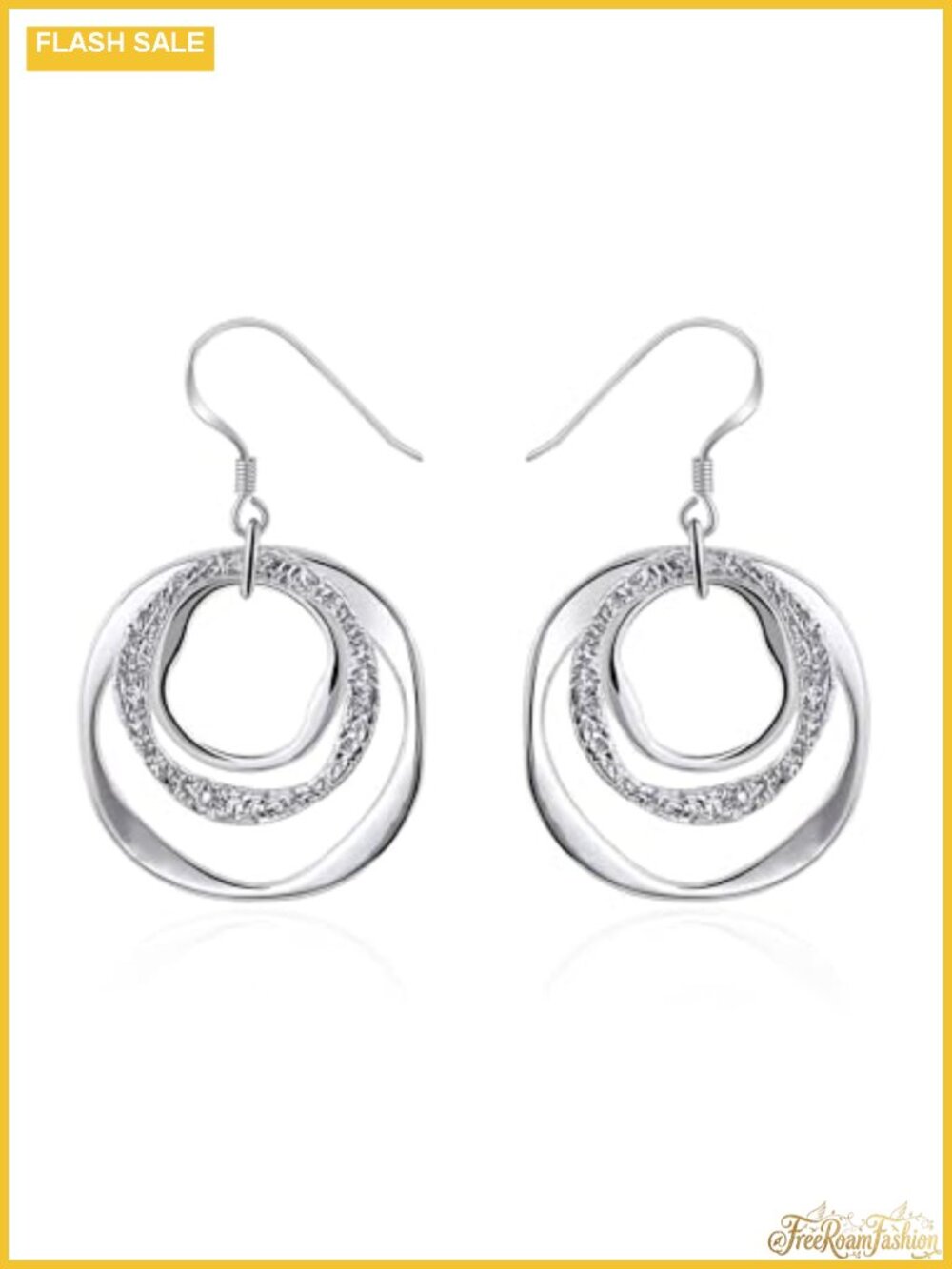 Sterling Silver Plated Drop Dangle Earrings Geometric Boho Women's Jewelry
